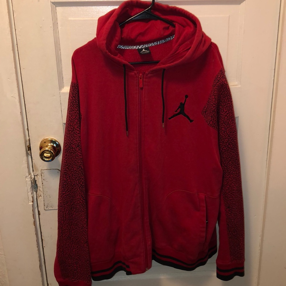 Jordan red varsity hoodie